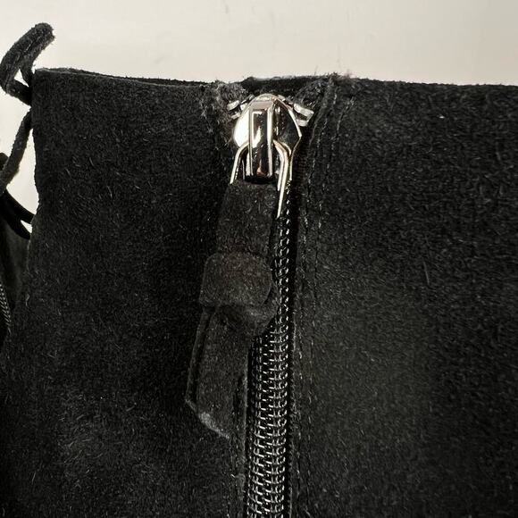 SAK’S Fifth Avenue Nina Suede Booties 3" Heel in Black Size 7 - Picture 11 of 16